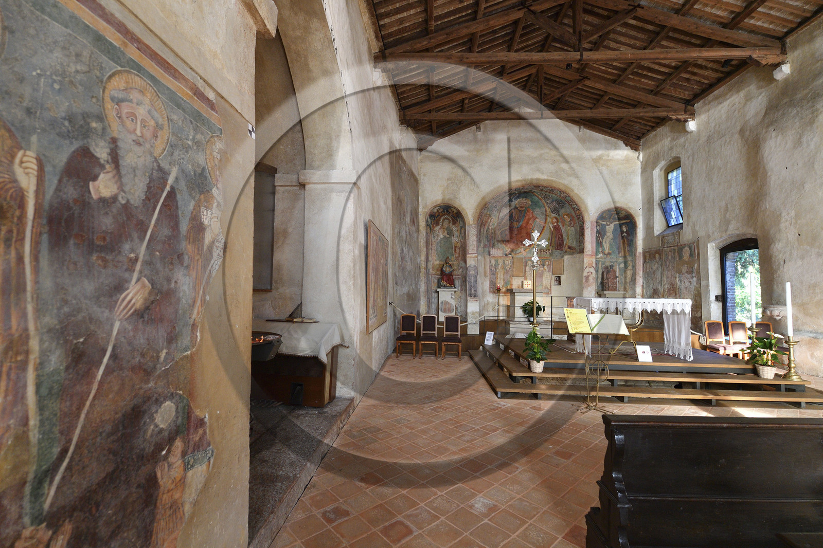 Italie lombardie lac garde sirmione eglise