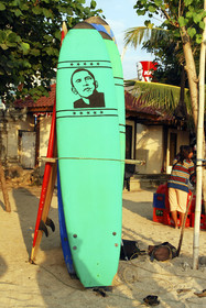 Asie, Bali, ile, Indonésie , planche, surf, Obama, vert, plage