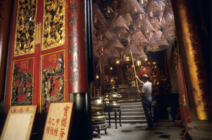TEMPLE A HONG KONG. CHINE