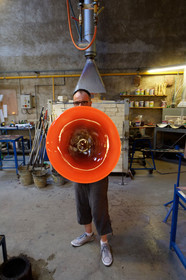 France, Haut-Rhin (68), Route des vins d'Alsace, Kaysersberg, la verrerie d'art de Kaysersberg