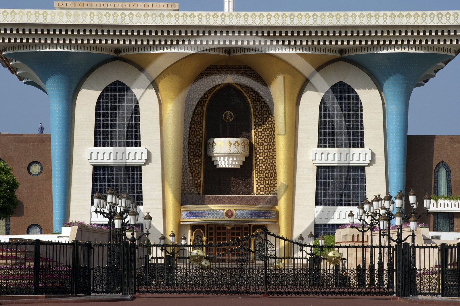 Sultanat d'Oman, Mascate, le palais Al Alam reserve au protocole du sultan Qaboos