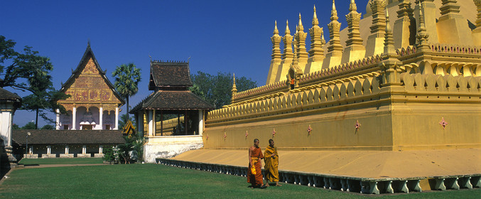 LAOS VIENTIANE.VAT PHA THAT LUANG