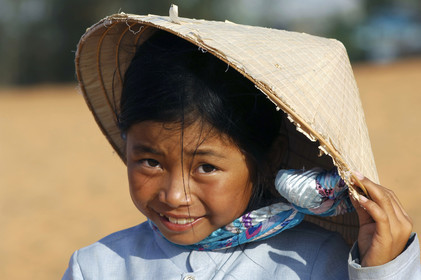 Portrait d'un jeune fille au Vietnam