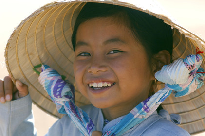 Portrait d'un jeune fille au Vietnam